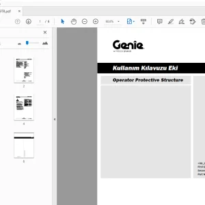 Genie Operator Protective Structure Kullanım Kılavuzu Eki 219159TR - PDF
