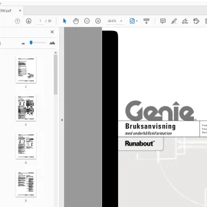 Genie Runabout Bruksanvisning med underhållsinformation 72129SW - PDF