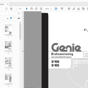 Genie S-100 S-105 Bruksanvisning med underhållsinformation 72146SW - PDF