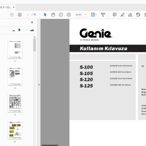 Genie S-100 S-105 S-120 S-125 Kullanım Kılavuzu 1261388TR - PDF DOWNLOAD