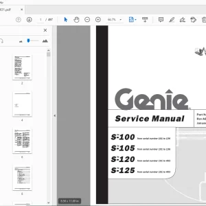 Genie S-100 S-105 S-120 S-125 Service Manual 62401 - PDF DOWNLOAD