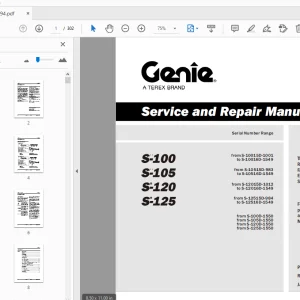 Genie S-100 S-105 S-120 S-125 Service & Repair Manual 1268494 - PDF DOWNLOAD
