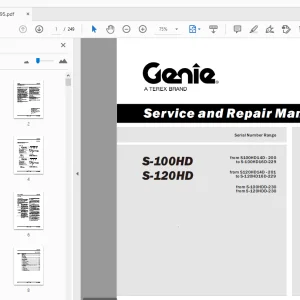 Genie S-100HD S-120HD Service & Repair Manual 1268495 - PDF DOWNLOAD