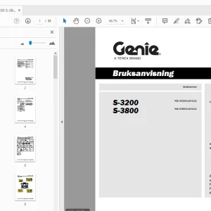 Genie S-3200 S-3800 Bruksanvisning T111109SW - PDF DOWNLOAD