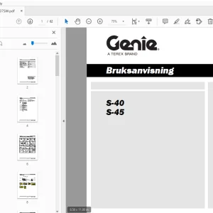 Genie S-40 S-45 Bruksanvisning 1259837SW - PDF DOWNLOAD