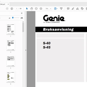 Genie S-40 S-45 Bruksanvisning 133552SW - PDF DOWNLOAD