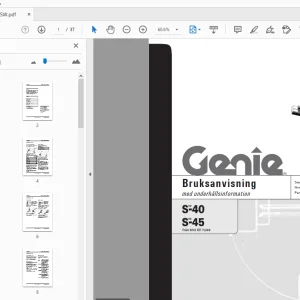 Genie S-40 S-45 Bruksanvisning med underhållsinformation - PDF DOWNLOAD