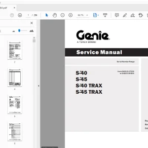 Genie S-40 S-45 S-40 TRAX S-45 TRAX Service Manual 826364 - PDF