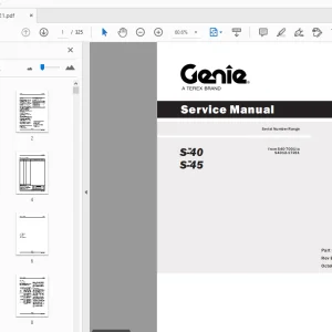 Genie S-40 S-45 Service Manual 102521 - PDF DOWNLOAD