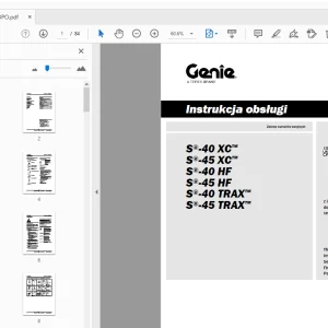 Genie S-40 XC S-45 XC S-40 HF S-45 HF S-40 TRAX S-45 TRAX Instrukcja obsługi - PDF