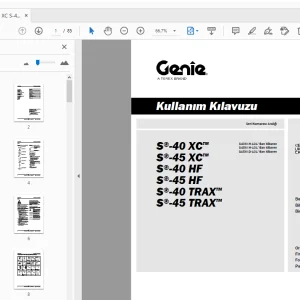 Genie S-40 XC S-45 XC S-40 HF S-45 HF S-40 TRAX S-45 TRAX Kullanım Kılavuzu - PDF