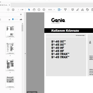 Kullanım Kılavuzu for Genie S-40/S-45 (XC/HF/TRAX) PDF
