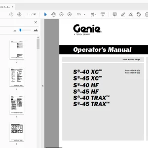 Genie S-40 XC S-45 XC S-40 HF S-45 HF S-40 Trax S-45 Trax Operator Manual PDF
