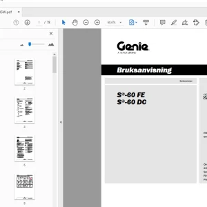Genie S-60 FE S-60 DC Bruksanvisning 1315868SW - PDF DOWNLOAD