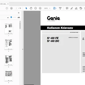 Genie S-60 FE S-60 DC Kullanım Kılavuzu 1299606TR - PDF DOWNLOAD
