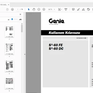Genie S-60 FE S-60 DC Kullanım Kılavuzu 1315868TR - PDF DOWNLOAD