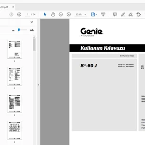 Genie S-60 J Kullanım Kılavuzu 1283765TR - PDF DOWNLOAD