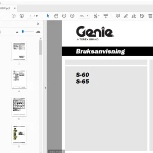 Genie S-60 S-65 Bruksanvisning 1258795SW - PDF DOWNLOAD
