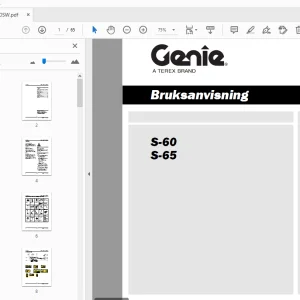 Genie S-60 S-65 Bruksanvisning 1261730SW - PDF DOWNLOAD