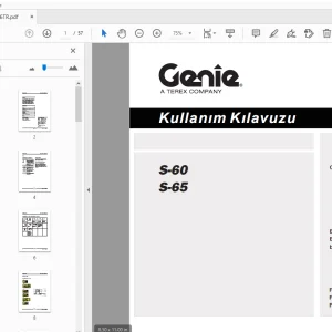 Genie S-60 S-65 Kullanım Kılavuzu 114306TR - PDF DOWNLOAD