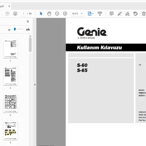 Genie S-60 S-65 Kullanım Kılavuzu 1261730TR - PDF DOWNLOAD