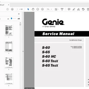 Genie S-60 S-65 S-60 HC S-60 Trax S-65 Trax Service Manual 139188 - PDF