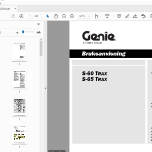 Genie S-60 TRAX S-65 TRAX Bruksanvisning 1261733SW - PDF DOWNLOAD