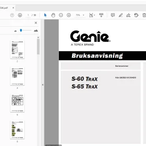 Genie S-60 TRAX S-65 TRAX Bruksanvisning 133408SW - PDF DOWNLOAD