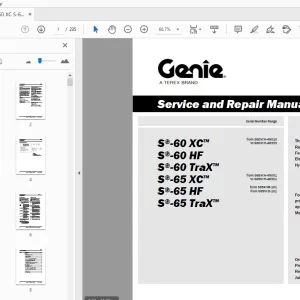 Genie S-60 XC S-60 HF S-60 TraX S-65 XC S-65 HF S-65 TraX Service & Repair Manual - PDF