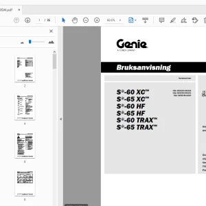 Genie S-60 XC S-65 XC S-60 HF S-65 HF S-60 TRAX S-65 TRAX Bruksanvisning PDF