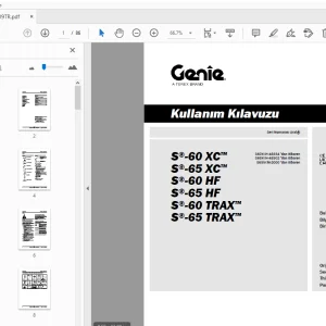 Genie S-60 XC S-65 XC S-60 HF S-65 HF S-60 TRAX S-65 TRAX Kullanim Kilavuzu PDF