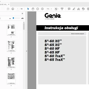 Genie S-60 XC S-65 XC S-60 HF S-65 HF S-60 TraX S-65 TraX Instrukcja obsługi - PDF