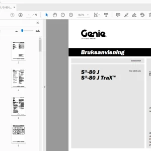 Genie S-80 J S-80 J Trax Bruksanvisning 1306266SW - PDF