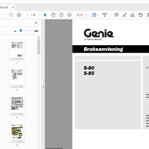 Genie S-80 S-85 Bruksanvisning 1258938SW - PDF DOWNLOAD
