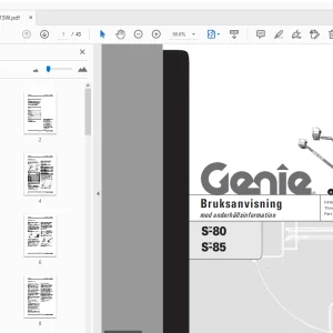 Genie S-80 S-85 Bruksanvisning med underhållsinformation - PDF