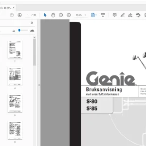 Genie S-80 S-85 Bruksanvisning med underhållsinformation - PDF DOWNLOAD