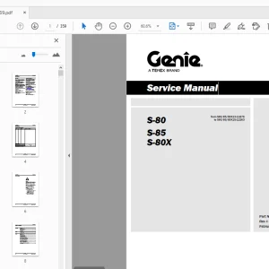 Genie S-80 S-85 S-80X Service Manual 1259369 - PDF DOWNLOAD