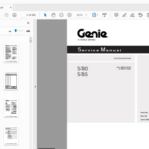 Genie S-80 S-85 Service Manual 111165 - PDF DOWNLOAD