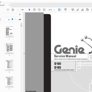 Genie S-80 S-85 Service Manual 72062 - PDF DOWNLOAD