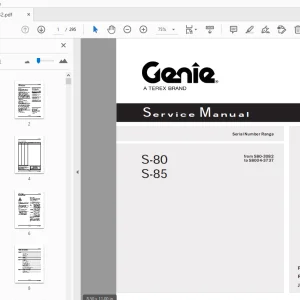 Genie S-80 S-85 Service Manual 77832 - PDF DOWNLOAD