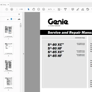 Genie S-80 XC S-80 HF S-85 XC S-85 HF Service & Repair Manual 1280490 - PDF