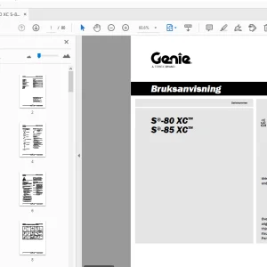 Genie S-80 XC S-85 XC Bruksanvisning 1318179SW - PDF DOWNLOAD