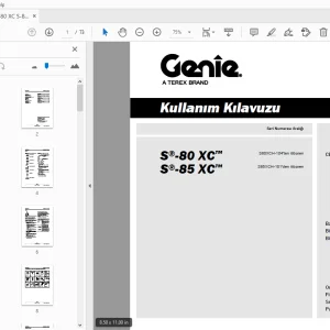 Genie S-80 XC S-85 XC Kullanım Kılavuzu 1279298TR - PDF DOWNLOAD