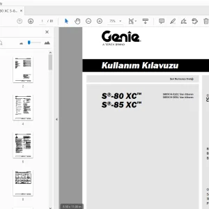 Genie S-80 XC S-85 XC Kullanım Kılavuzu 1311085TR - PDF DOWNLOAD