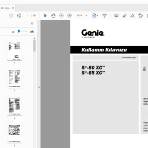 Genie S-80 XC S-85 XC Kullanım Kılavuzu 1318179TR - PDF DOWNLOAD