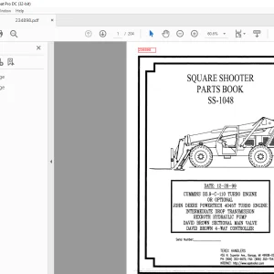 Genie SS-1048 SQUARE SHOOTER PARTS BOOK Manual - PDF DOWNLOAD