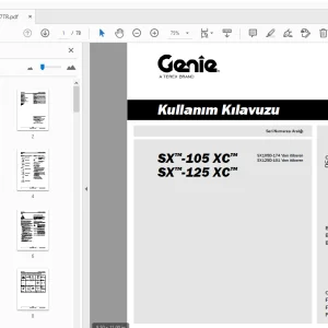 Genie SX-105 XC SX-125 XC Kullanım Kılavuzu 1270491TR - PDF DOWNLOAD