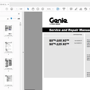 Genie SX-105 XC SX-125 XC Service & Repair Manual 1271700 - PDF DOWNLOAD