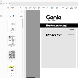 Download Genie SX-135 XC Bruksanvisning 1273021SW PDF