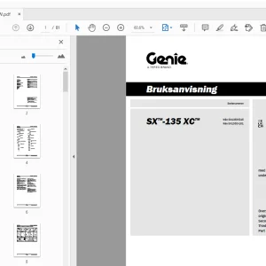 Genie SX-135 XC Bruksanvisning 1301106SW - PDF DOWNLOAD